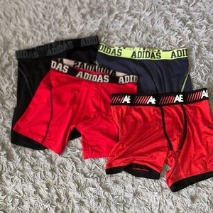 3 Pairs of Adidas compression underwear & 1 pair of American Eagle Red underwear